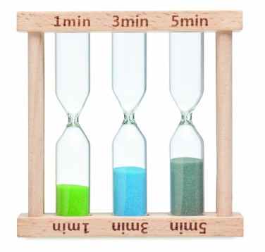 Logotrade promotional items photo of: Set of 3 wooden sand timer